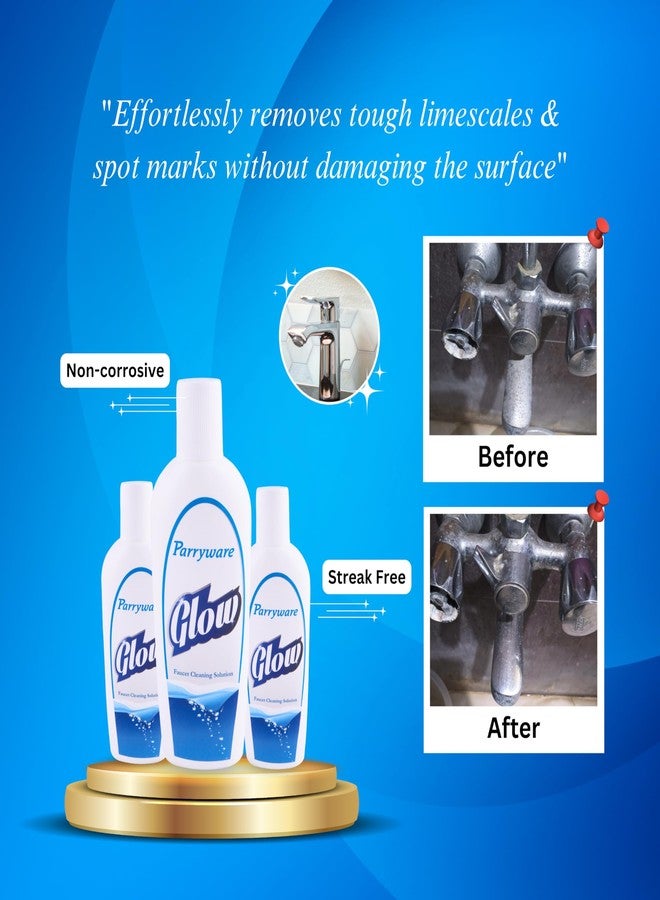 Parryware Glow Faucet Cleaning Solution | Removes Hard Water Stains, Limescale, Soap Scum | Concentrated Tap Cleaning | Easy To Use | Gives Shine To Dull Taps | 200ml (Pack of 1) - Image 5
