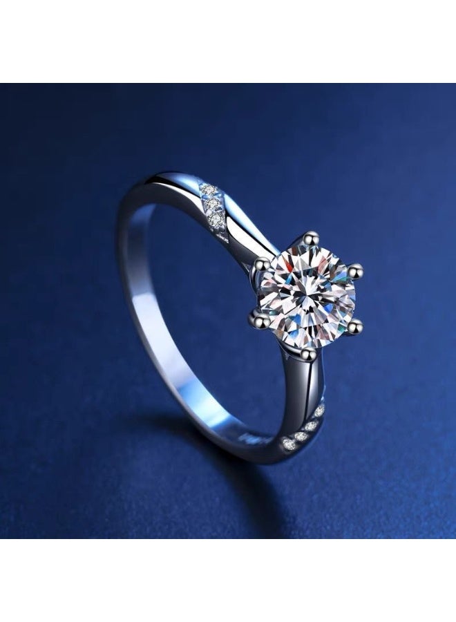 Field 2 Carat Moissanite Women's Ring , wedding ring,engagement ring, S925 Rhodium Plated ,Adjustable Size , Luxury Gift Box , Ready to Gift - Image 3