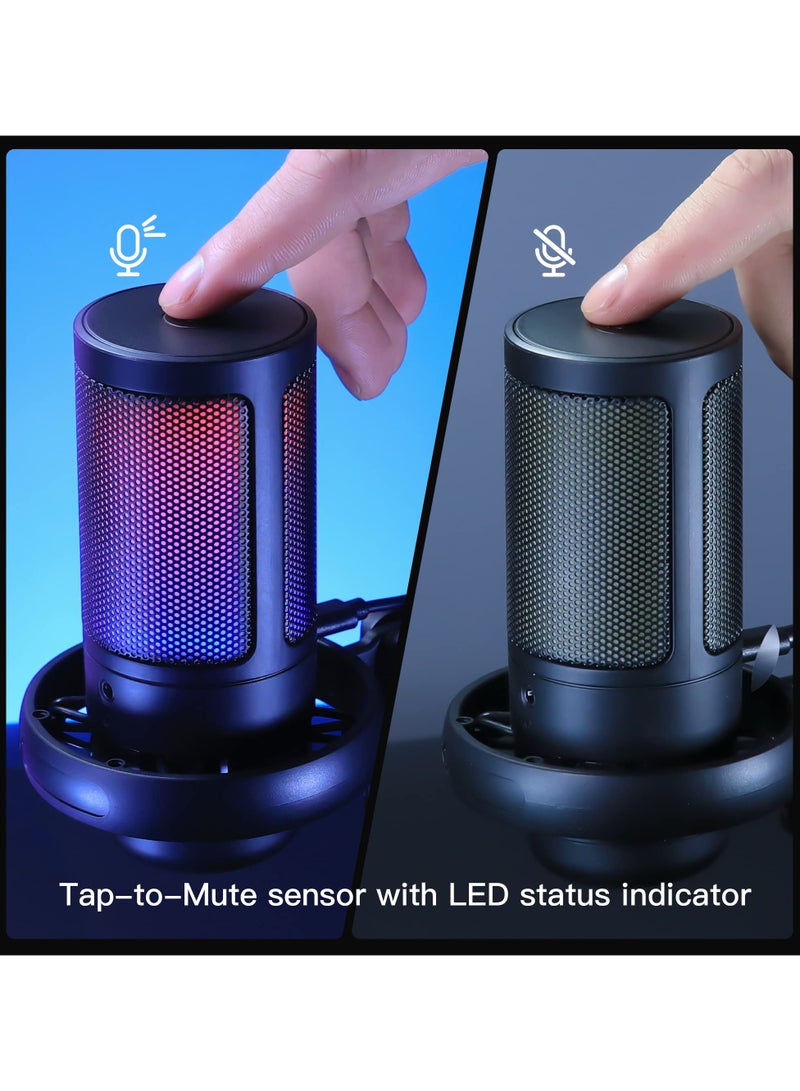 Joshberg ME6S RGB USB Condenser Microphone For PC Gaming Mic PS4/PS5/Mac/Phone - Image 5