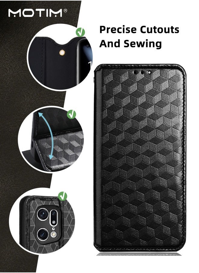 موتيم - جراب هاتف متوافق مع غطاء جلدي OPPO Find X5/X5 Pro - Image 1