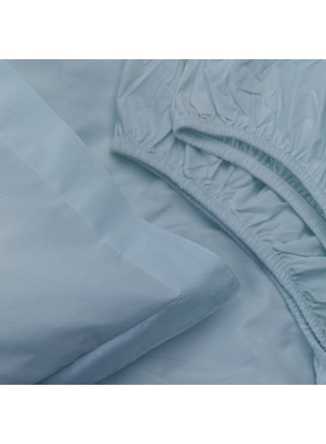 ب كومفورت  طقم ملاية أستك قطن بيبي بلو - Image 2