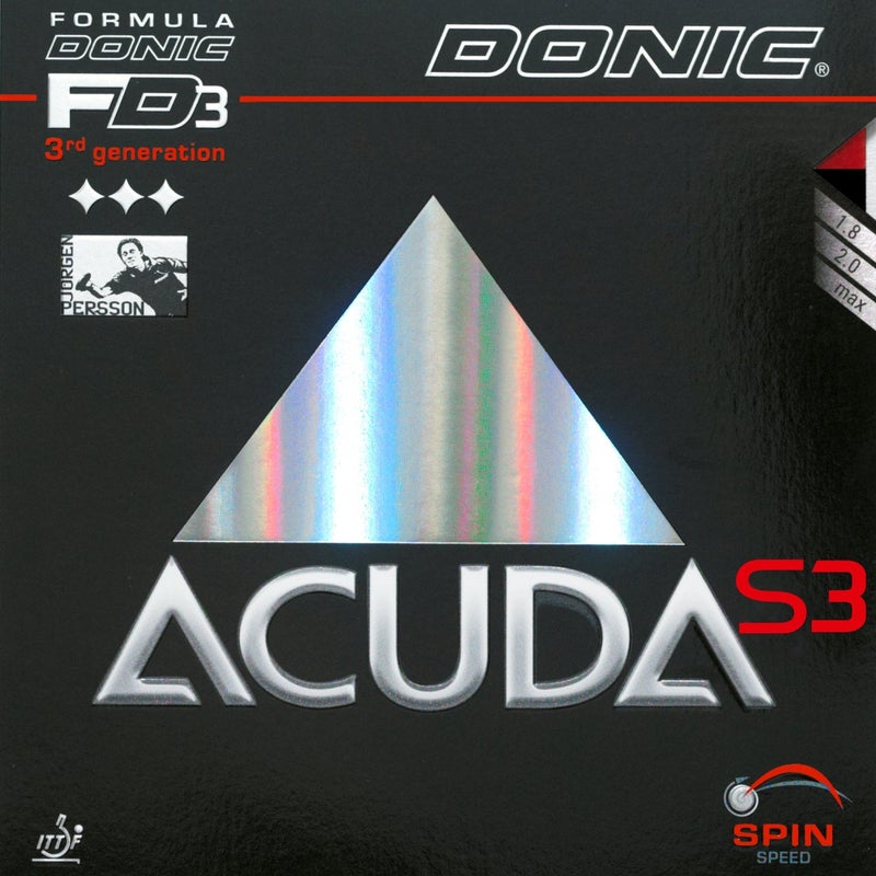 DONIC Acuda S3 Table Tennis Rubber (Red) - Image 4