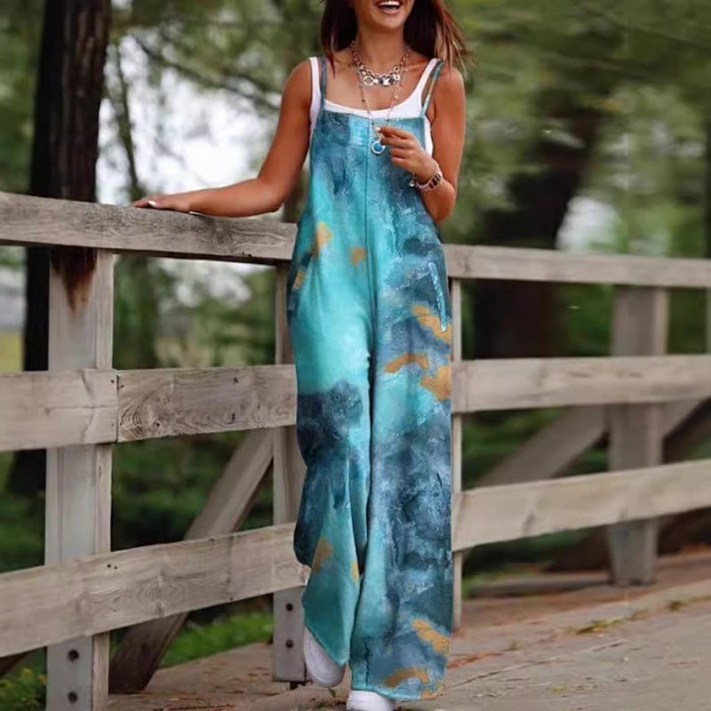 Printed Strappy Jumpsuit - Image 3