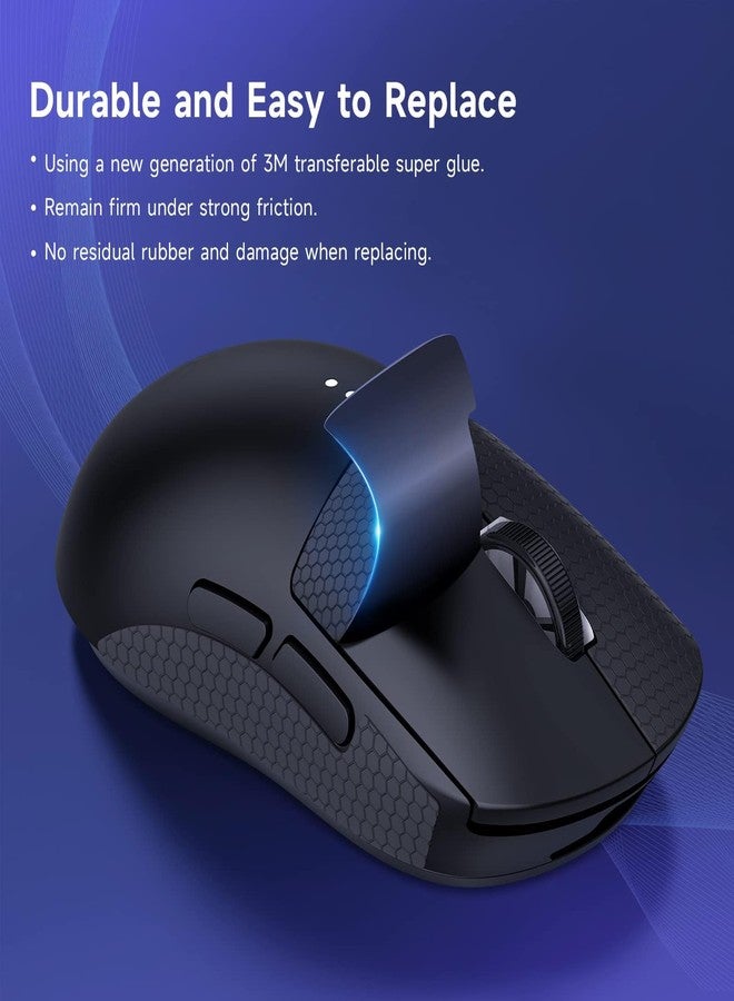 JINGDU G PRO Wireless Gaming Mouse Nonslip Skin, Black - Image 3
