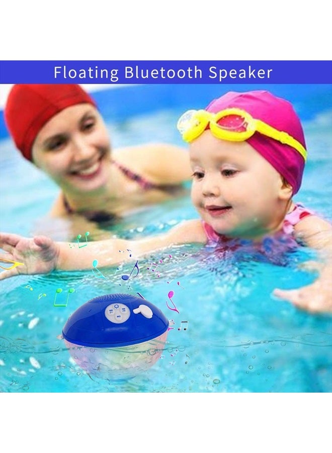 Blufree Bluetooth Speakers with Colorful Lights, Portable Speaker IPX7 Waterproof Floatable, Built-in Mic,Crystal Clear Sound Speakers Bluetooth Wireless 50ft Range for Home Shower Outdoors Pool Travel - Image 4