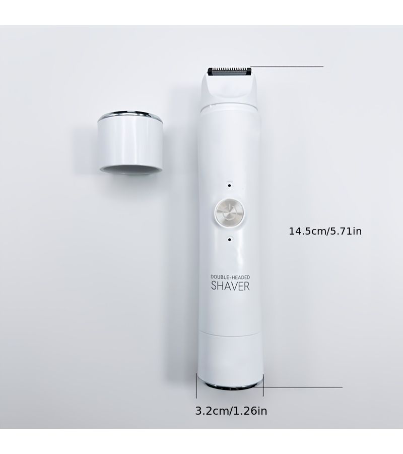 White 2-in-1 USB Rechargeable Hair Removal Kit for Women - Image 4