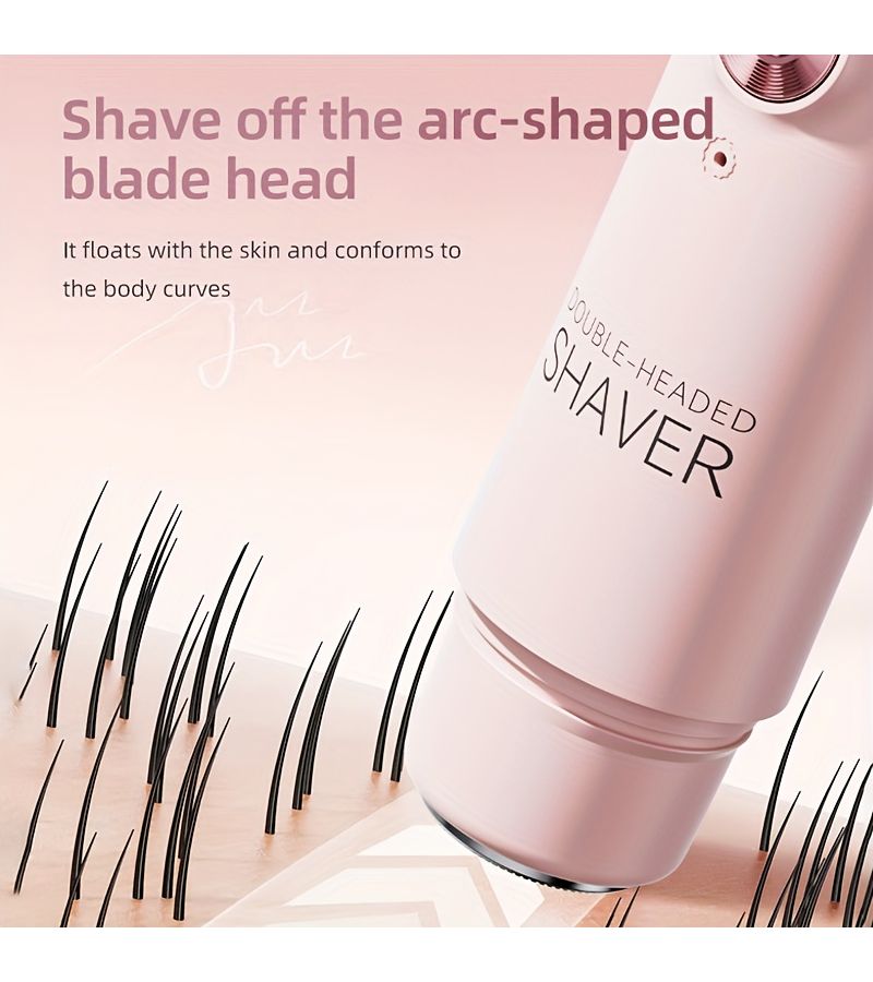 White 2-in-1 USB Rechargeable Hair Removal Kit for Women - Image 5