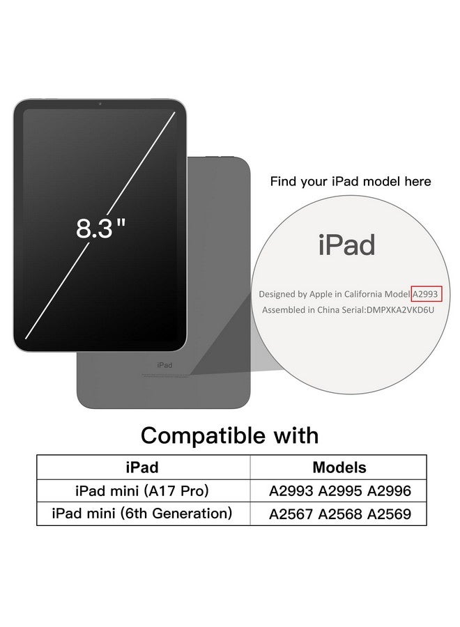 JETech Case for iPad mini (A17 Pro, 2024 Model, 7th Generation) / mini 6 (2021 Model, 6th Generation), Slim Stand Hard Back Shell Smart Cover with Auto Wake/Sleep (Black) - Image 2