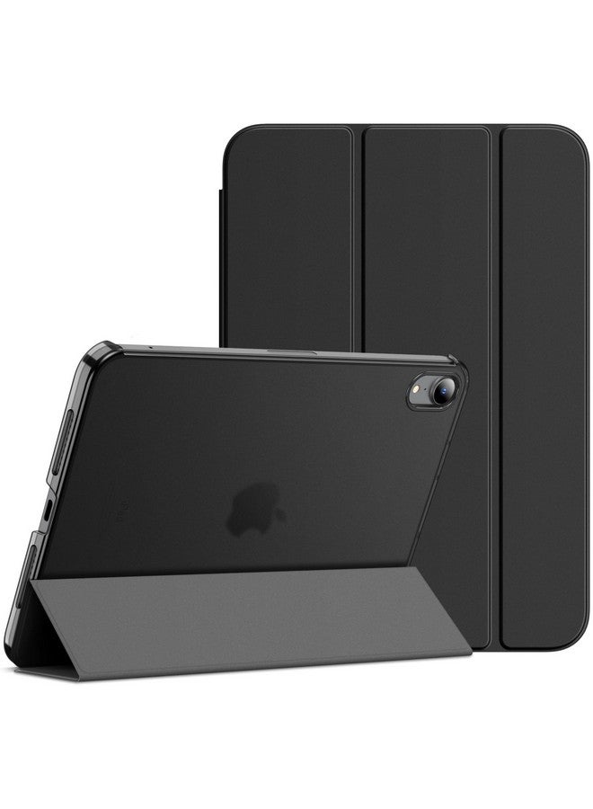 JETech Case for iPad mini (A17 Pro, 2024 Model, 7th Generation) / mini 6 (2021 Model, 6th Generation), Slim Stand Hard Back Shell Smart Cover with Auto Wake/Sleep (Black) - Image 1
