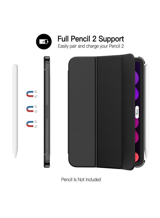 JETech Case for iPad mini (A17 Pro, 2024 Model, 7th Generation) / mini 6 (2021 Model, 6th Generation), Slim Stand Hard Back Shell Smart Cover with Auto Wake/Sleep (Black) - Image 3