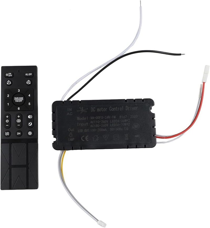 Ceiling Fan Remote Control Kit 6 Speed Settings with Light Control - Image 2