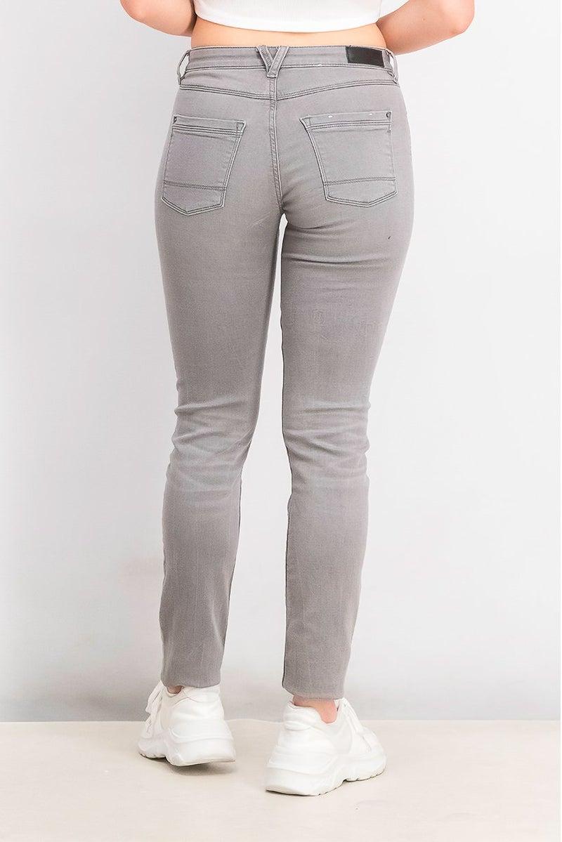 ESPRIT Women Slim Fit Soft Wash Denim Jeans, Grey - Image 2