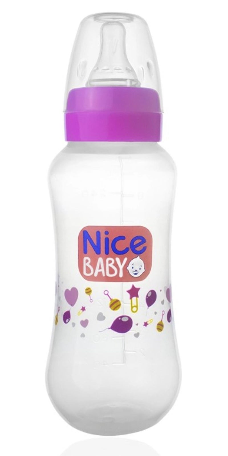 نايس بيبي ببرونة نايس بيبى بدون بيد 280 ml - روز- متعددة الاشكال - Image 1