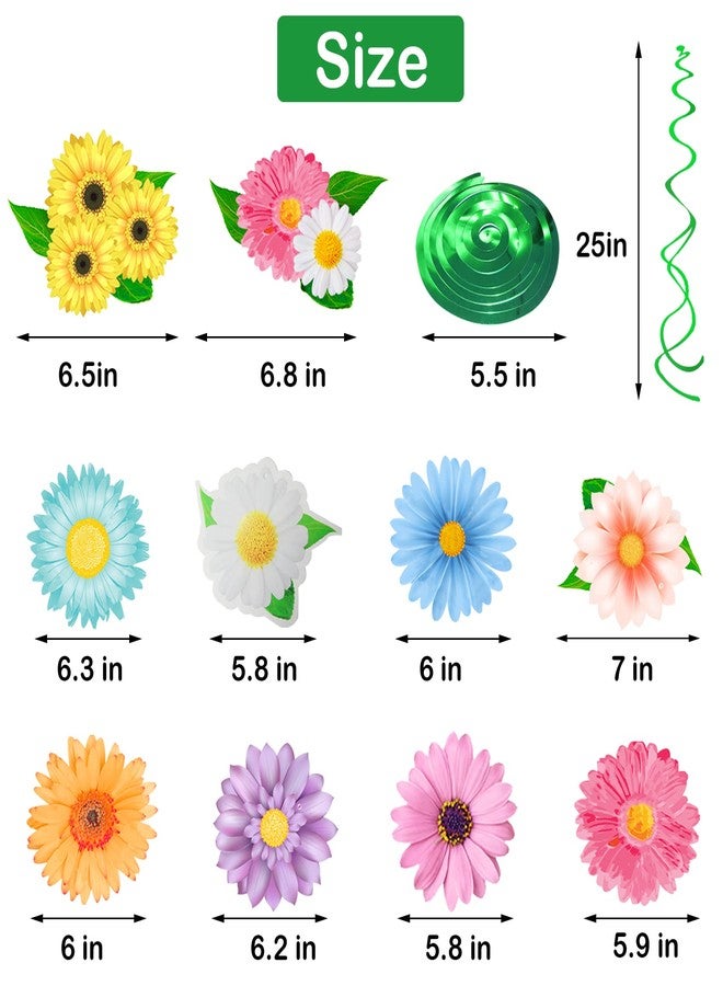 HADDIY Spring Flower Birthday Party Decorations,30 Set Summer Party Hanging Swirl Ceiling Decorations for Classroom Office Mother Day Decor - Image 3