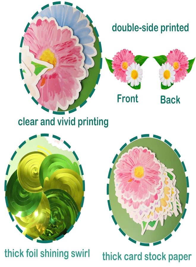 HADDIY Spring Flower Birthday Party Decorations,30 Set Summer Party Hanging Swirl Ceiling Decorations for Classroom Office Mother Day Decor - Image 5