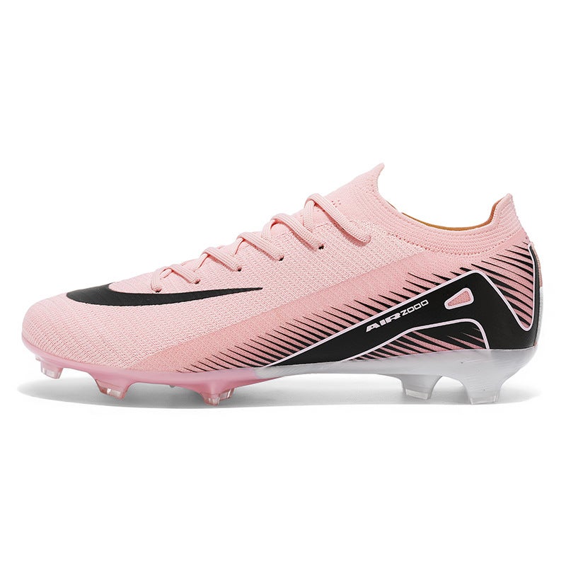 2025 new cross-border plus size spike football shoes men and women low side artificial lawn training broken nail sneaker wholesale Purple - Image 3