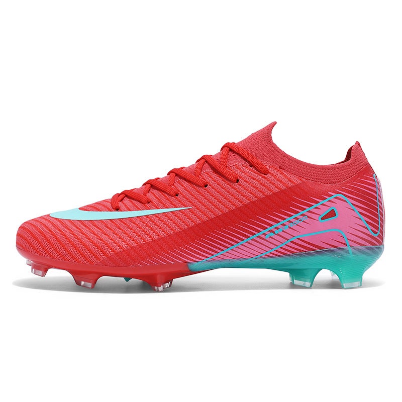 2025 new cross-border plus size spike football shoes men and women low side artificial lawn training broken nail sneaker wholesale Purple - Image 2