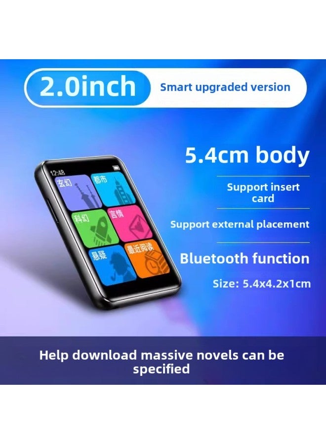 See MP4 Student E-book MP3 Bluetooth Mp5mp6p7 Walkman Version Of The Special Reader Novel Artifact Senior High School-Body Color:Upgraded Smart Model 2.0inch Touch Screen Version [bluetooth 6.0/long Battery Life Qingying-Memory Capacity:64g [more Than 5,000 Novels Of Various Types + Songs + Movies Qingying Qingying Standard + High-quality Charger Have Been Downloaded  - Image 1