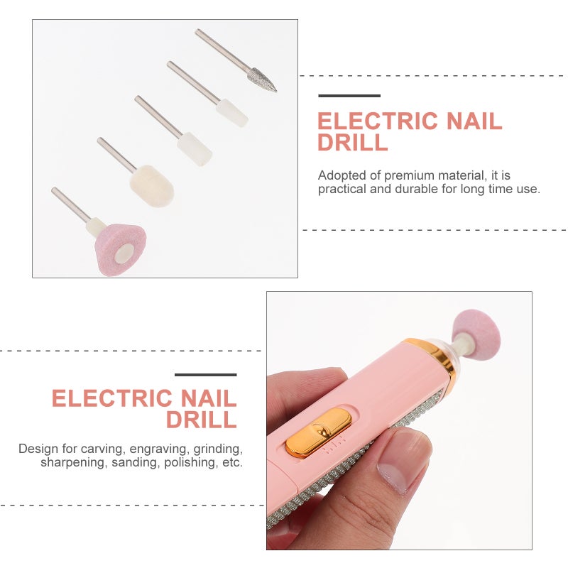 1 Set Nail Drill Kit Practical Nail Art Machine Kit Portable Nail - Image 2