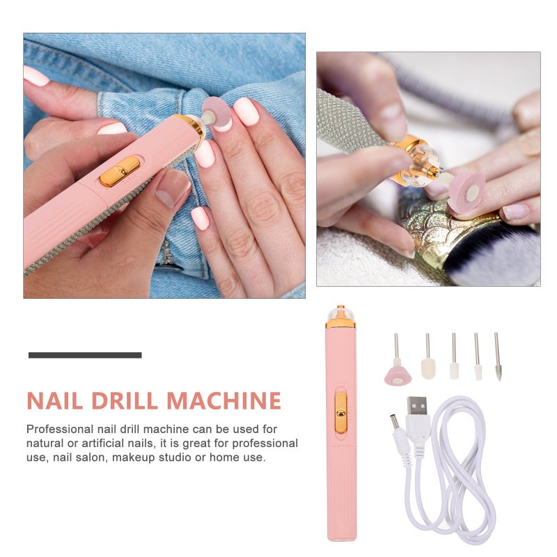 1 Set Nail Drill Kit Practical Nail Art Machine Kit Portable Nail - Image 5
