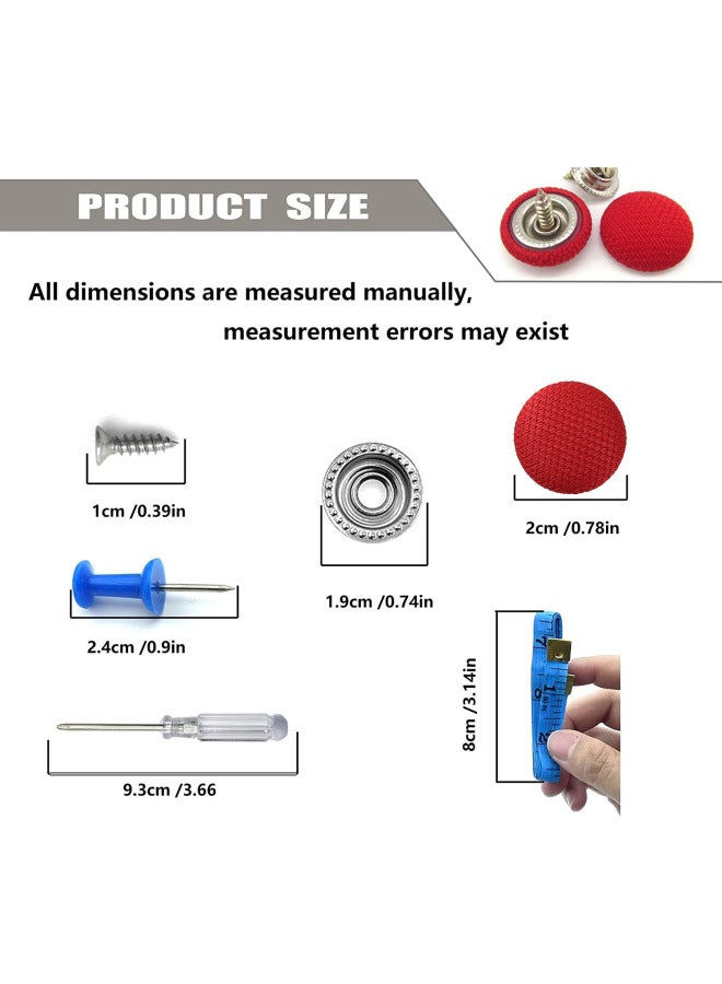Set Car Roof Buckle Car Roof Cloth Falling Off Repair Fixed Buckle 60/80pcs Velvet Rivets