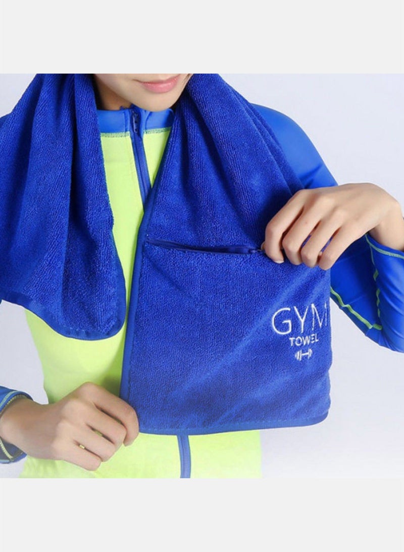 Generic Microfiber gym towel with zipper pocket  - Image 3