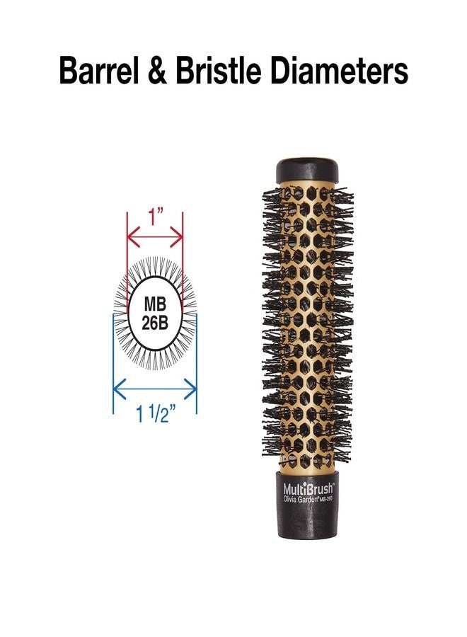 Olivia Garden MultiBrush Detachable Thermal Styling Hair Brush MB-26B (1") - Image 2