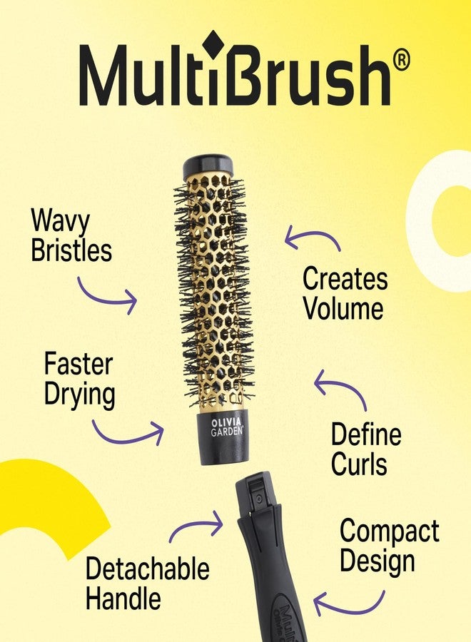 Olivia Garden MultiBrush Detachable Thermal Styling Hair Brush MB-26B (1") - Image 4