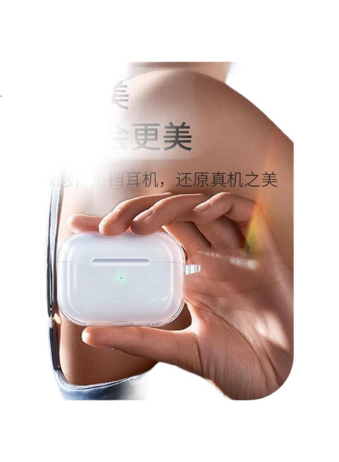 Masentek Earphone Protective Case For Apple Airpods 4Th Generation Bluetooth Earphones 1 2 3 Pro Charging Case Silicone Storage Box Soft Shell Accessories Transparent - Image 1