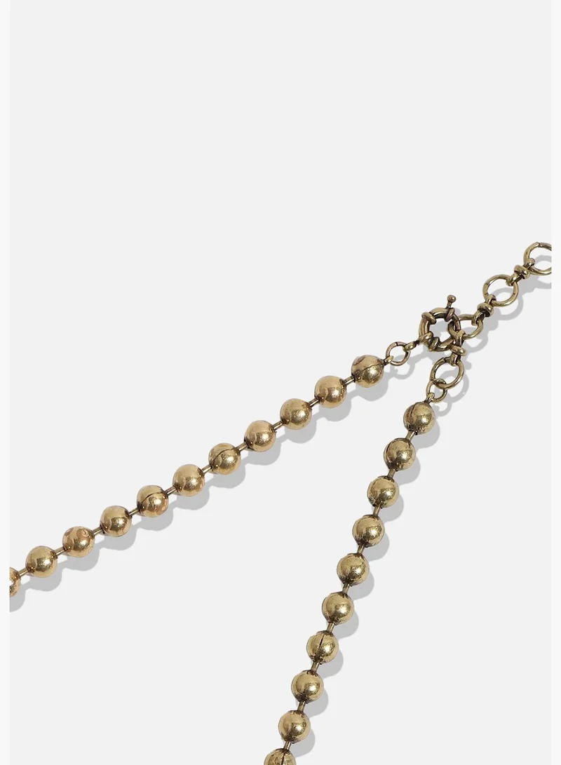 SOHI Gold Plated Designer Stone Party Necklace For Women