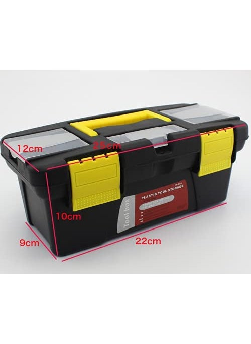 Bhavyam Bhavyam Empty tools storage organizer box holder for home garage travel2 layer multipurpose plastic hardware tools box with handle for technicianmedium  - Image 5