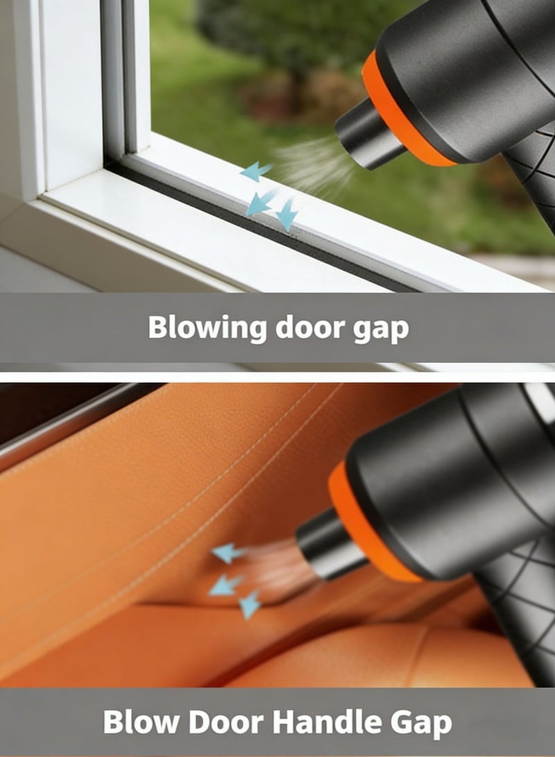 هالامين مكنسة كهربائية لاسلكية محمولة باليد، عالية الطاقة 120 واط / 3200 باسكال، مزودة بثلاثة ملحقات قابلة للغسل والإزالة، مكنسة كهربائية لاسلكية صغيرة للسيارة، مكنسة كهربائية لاسلكية محمولة باليد قابلة لإعادة الشحن، مناسبة لتنظيف شعر الحيوانات الأليفة والأرائك والسيارات والمكاتب - Image 2