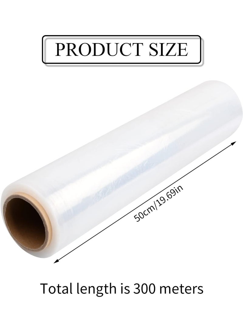 Generic Stretch wrap roll1 Roll of 50cm x 300m Clear Wrap Flexible Film Stretchable Plastic Wrap for Pallet and Furniture Protection Moving and Packaging Transparent - Image 3