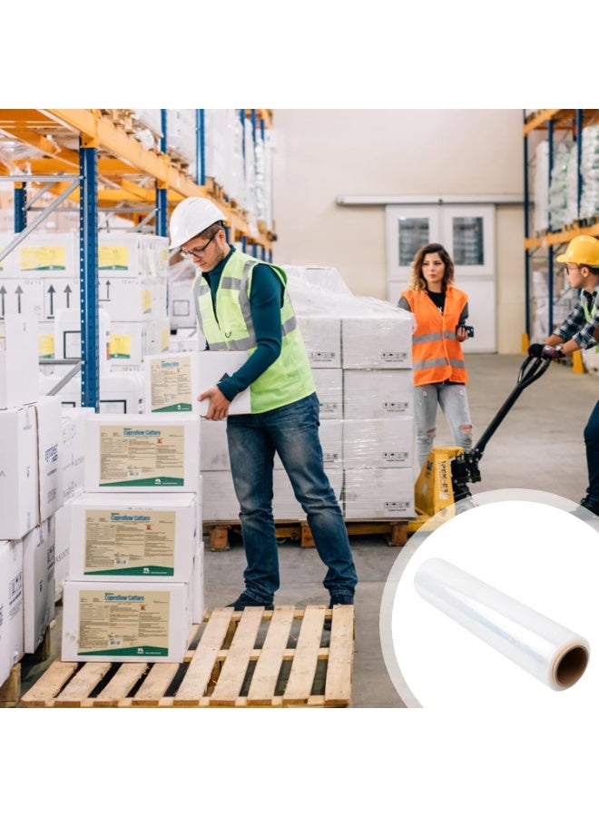 Generic Stretch wrap roll1 Roll of 50cm x 300m Clear Wrap Flexible Film Stretchable Plastic Wrap for Pallet and Furniture Protection Moving and Packaging Transparent - Image 2