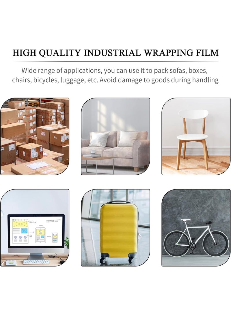 Generic Stretch wrap roll1 Roll of 50cm x 300m Clear Wrap Flexible Film Stretchable Plastic Wrap for Pallet and Furniture Protection Moving and Packaging Transparent - Image 4