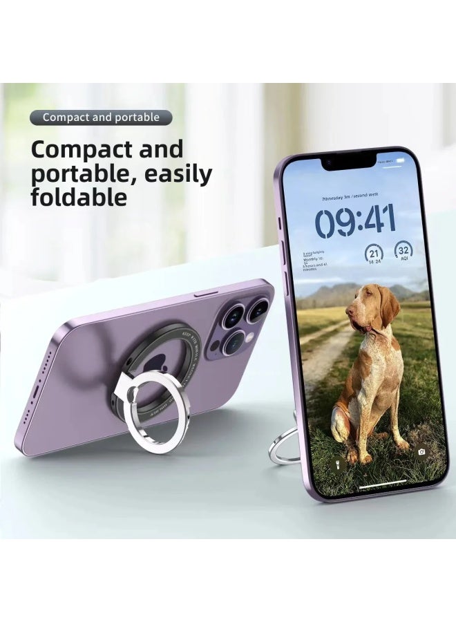 R4 MagSafe Metal Desktop Stand Universal Magnetic Phone Holder No Glue Needed Mobile Device Stand For Office And Home-Color:Sky Cyan  - Image 5