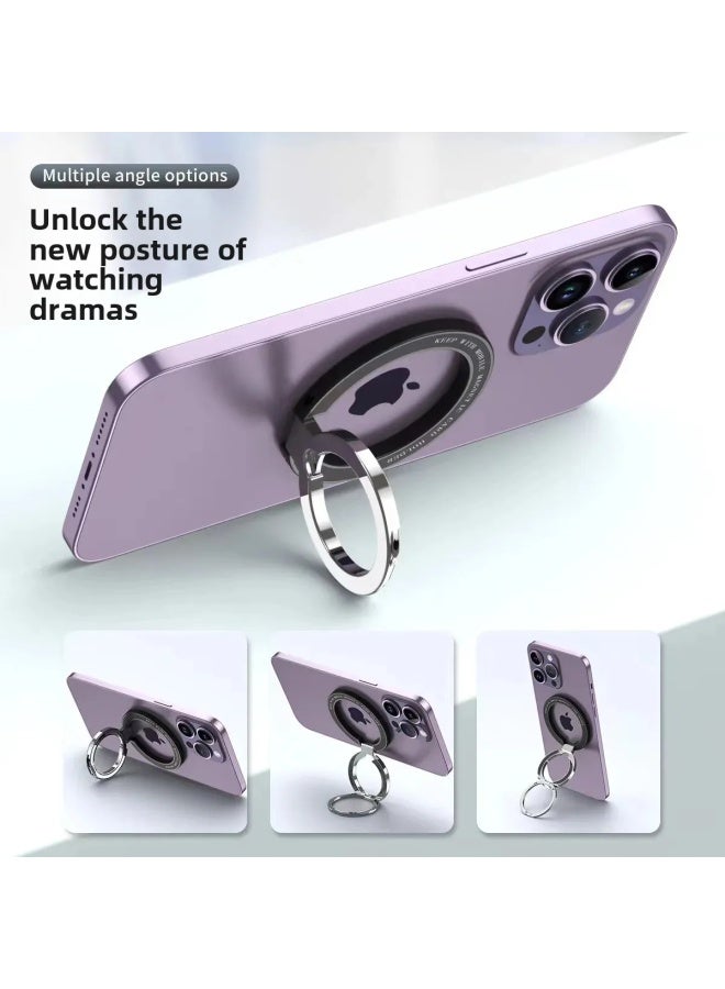 R4 MagSafe Metal Desktop Stand Universal Magnetic Phone Holder No Glue Needed Mobile Device Stand For Office And Home-Color:Sky Cyan  - Image 4