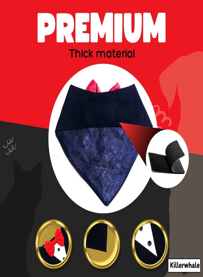Killerwhale Dog Bandana Tuxedo, Ideal for Dog Birthday Decorations, Adorable & Comfortable Pet Apparel (S, Red) - Image 4