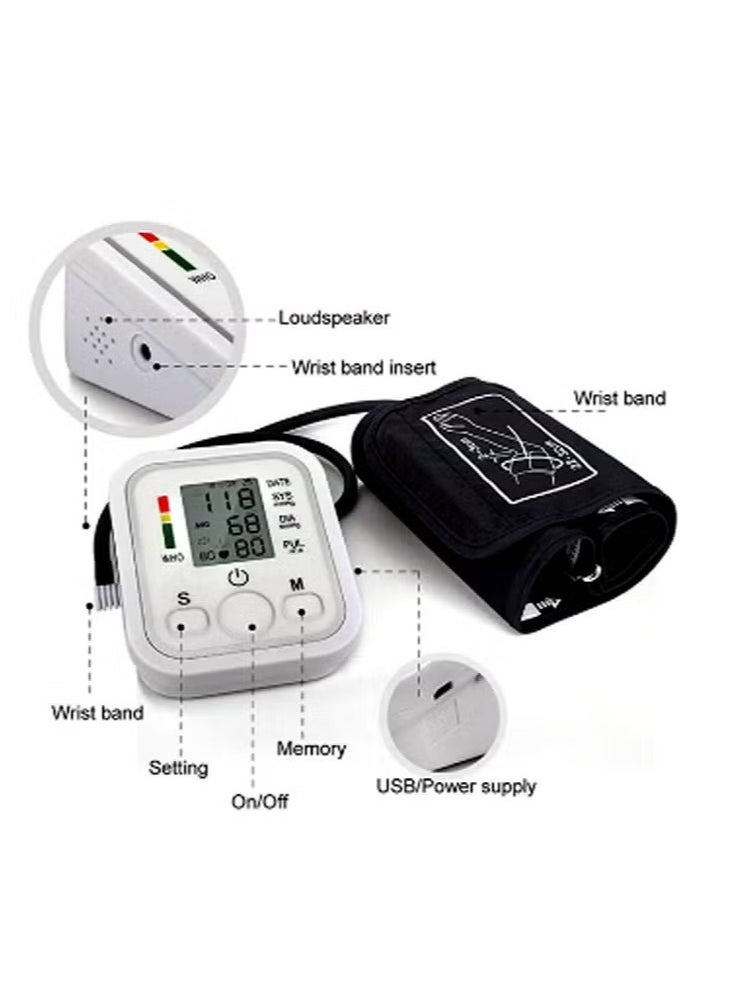 TIGER - Digital Blood Pressure (BP) Monitor – LCD Display, Voice Function, Accurate & Easy-to-Use, Portable with 3-Month Warranty – Sphygmomanometer for Home Use - Image 1
