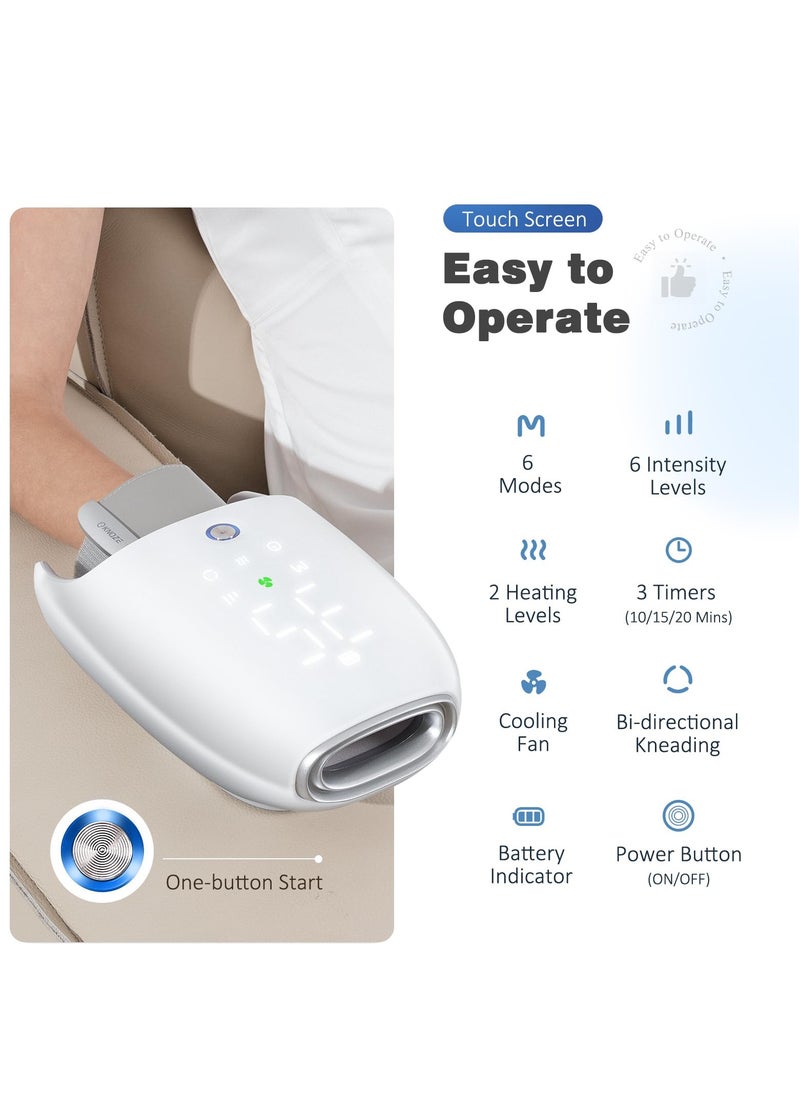 Excefore Hand Massager with Heat, Compression, and Kneading Massage for Arthritis and Carpal Tunnel Pain Relief, Cordless with 6 Modes and 6 Intensities, Perfect Birthday Gifts for Women, Men, Mom, and Dad  - Image 5