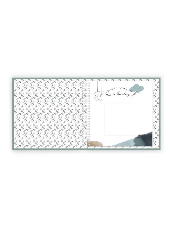 Lucy Darling كتاب ذكريات الطفل لوسي دارلينغ سماء سماوية كتاب السنة الأولى الفاخر ألبوم صور محايد للجنس مذكرات تذكارية للمعالم والذكريات والصور هدية حمل مدروسة - Image 5