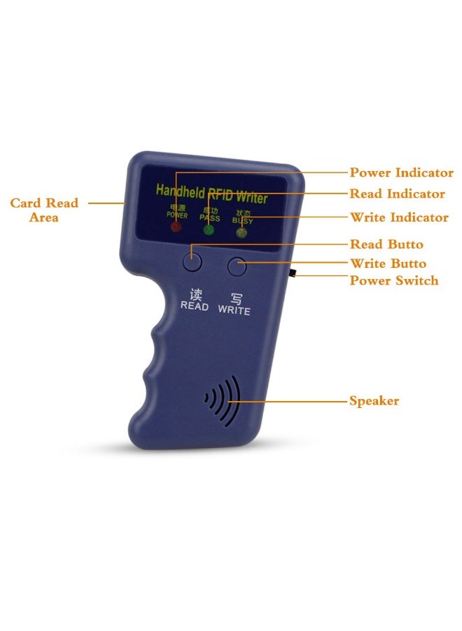 Chabeia Waterproof Handheld 125khz RFID Duplicator Key Copier Reader Writer ID Card Cloner Programmer Writable Key Cards Keyfobs - Image 2