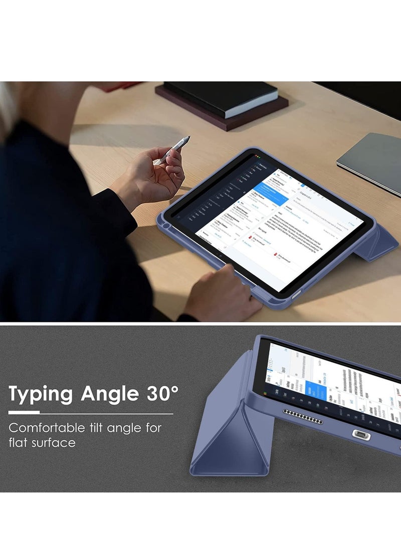 ELTRAZONE حافظة آيباد الجيل العاشر (10.9 بوصة، 2022) – حافظة ذكية مع حامل قلم، ظهر ناعم من TPU، دعم الاستيقاظ/النوم التلقائي – لافندر - Image 5