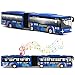 Crelloci City Bus Toy for Kids Die Cast Alloy Pull Back Vehicles Metro Articulated Electric Bus with Sounds and Lights Model Cars Toys Educational Gift for Kids Boys Girls Ages 3 - Image 3