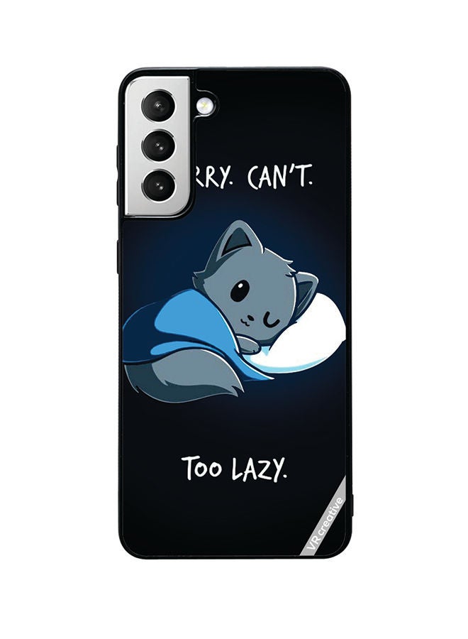 VR CREATIVE Protective Case Cover For Samsung Galaxy S22 Plus 5G Sorry Cant Too Lazy Design Multicolour - Image 1