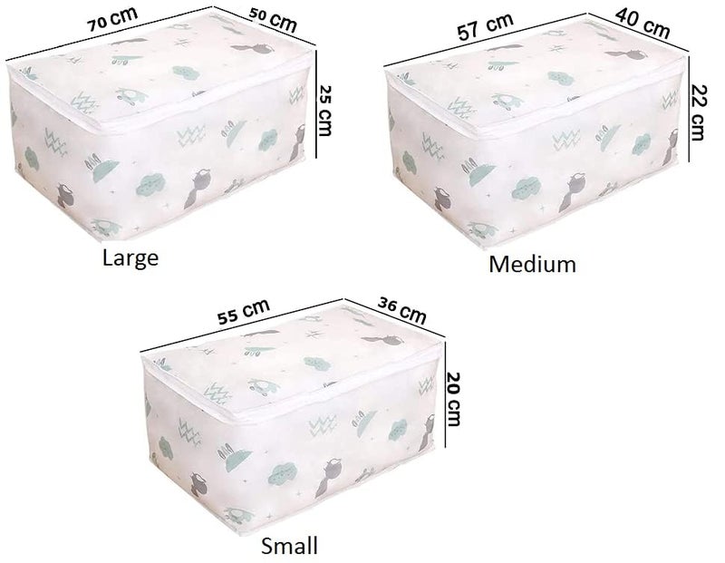 Dhruheer Foldable Super Soft Standard Size Blanket Cover for Comforter ll Duvet Cover ll Underbed Storage Bag ll Quilt Clothes Storage Bag Bed Rajai Cover with Zipper Large 70 x 50 x 25 cm - Image 3