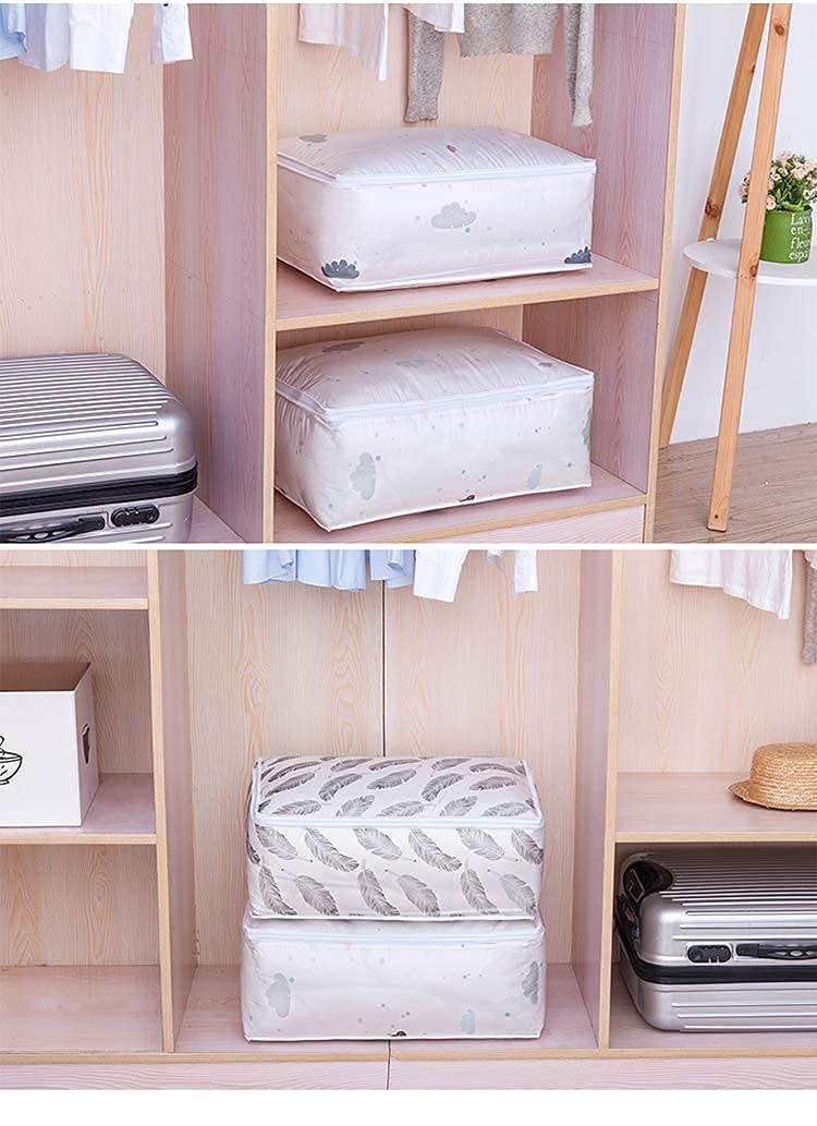Dhruheer Foldable Super Soft Standard Size Blanket Cover for Comforter ll Duvet Cover ll Underbed Storage Bag ll Quilt Clothes Storage Bag Bed Rajai Cover with Zipper Large 70 x 50 x 25 cm - Image 4