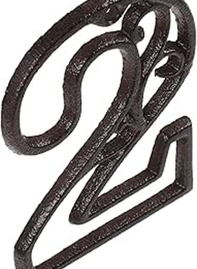 Rustic Cast Iron House Numbers Outdoor Wall Decor Address Sign for Mailbox Door - Image 1