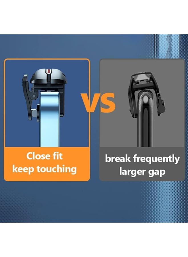 أكس سبرينج مجموعة من 2 مشغلات الألعاب، ملحقات ألعاب، وحدة تحكم للهاتف المحمول مع 4 أزرار من الألومنيوم، تصميم مشبك عالمي للهواتف المحمولة، مشغلات ألعاب للهواتف المحمولة، وحدة تحكم Pubg Mobile - Image 4