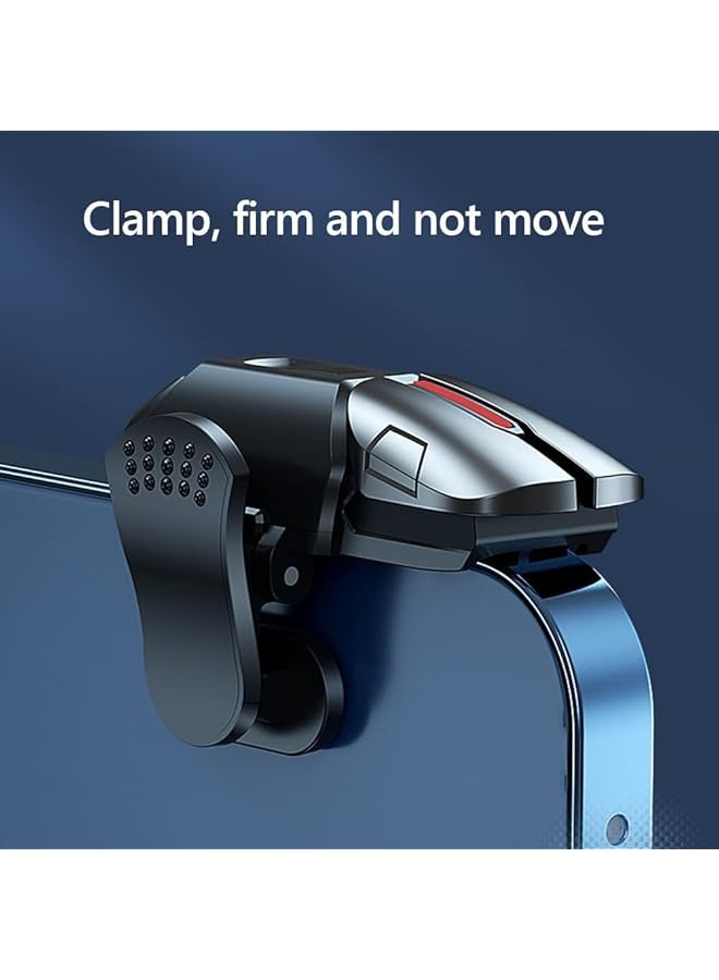 أكس سبرينج مجموعة من 2 مشغلات الألعاب، ملحقات ألعاب، وحدة تحكم للهاتف المحمول مع 4 أزرار من الألومنيوم، تصميم مشبك عالمي للهواتف المحمولة، مشغلات ألعاب للهواتف المحمولة، وحدة تحكم Pubg Mobile - Image 3